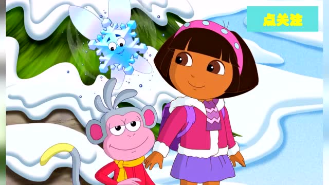 爱冒险的朵拉:雪公主请求朵拉代替她去和女巫比赛溜冰!