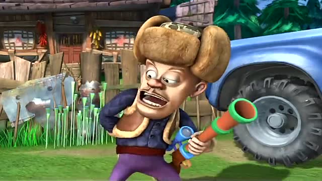 熊出没可恶的臭狗熊,就知道找光头强麻烦