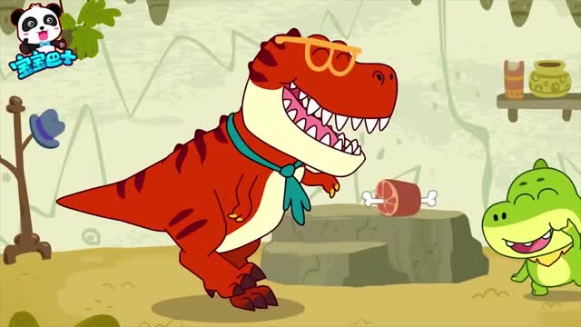 宝宝巴士:看可爱的霸王龙一家早安问候,暖人心!