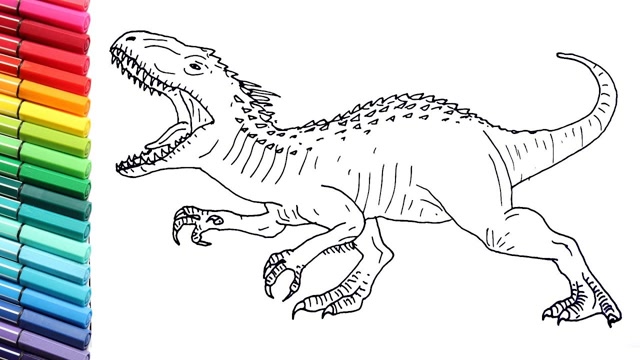 100种恐龙画画霸气图片