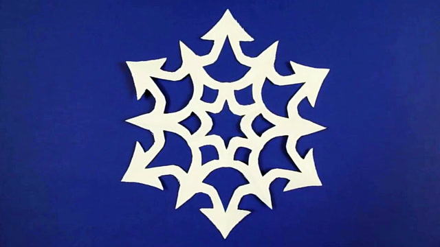 手工剪纸diy教程,教你剪出一个几何形状的窗花