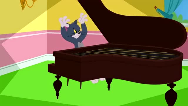 小猫捉老鼠钢琴图片