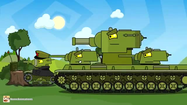 坦克世界动画, 孤军奋战, kv7三炮台超重坦克的超强威力