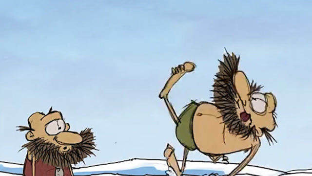 幽默动画短片,男人把松鼠吹气当球踢,没等开始自己先倒下了!