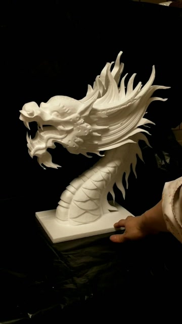 泡沫雕刻之龙头