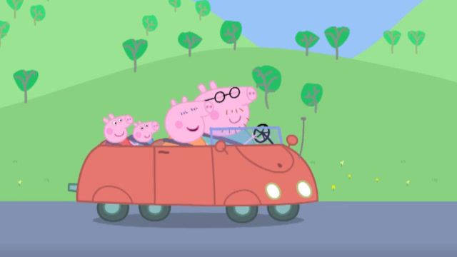 小猪佩奇的爸爸准备带她们春游,猪爸爸问他们想去哪里 玩具故事