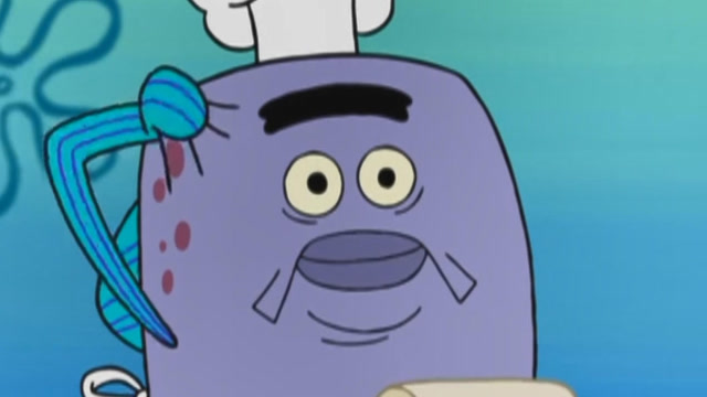 海绵宝宝学会易容术,假扮成紫鱼,与蟹老板做神秘交易!