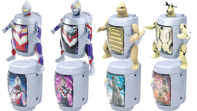 胶囊变身玩具!迪迦奥特曼欧布奥特曼艾雷王和雷德王变形