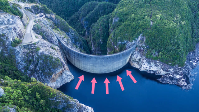 一点不结实的弧形结构为啥大坝都喜欢?看原理解释才懂其中玄机!