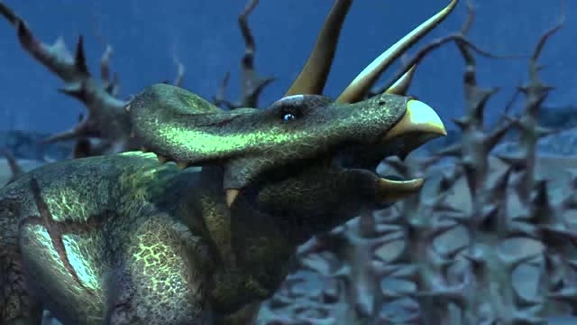 恐龙战争:食肉牛龙vs三角龙,胜者转身败者倒下