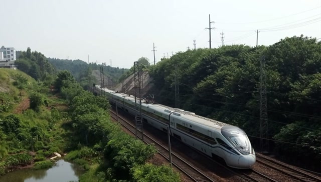 赣州-福州南d9193次列车通过京九铁路赣州高新区段