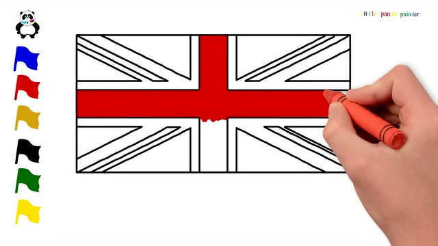 英国国旗怎么画 简单图片