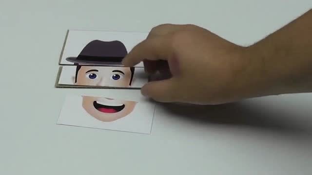 有才!牛人用纸皮人脸组合玩具,看着创意太有意思了