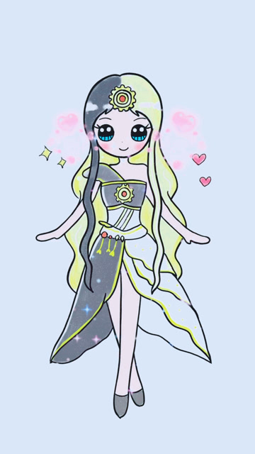 画卡通简笔画,卡通小艾画卡通风 叶罗丽娃娃