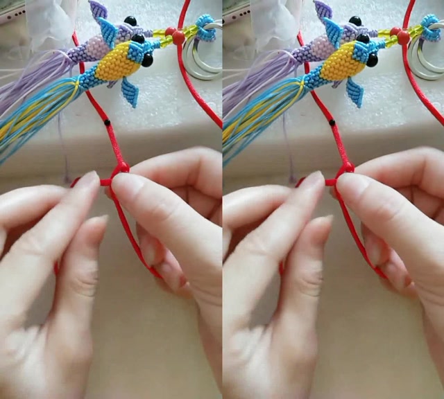 鱼尾编法凤尾结