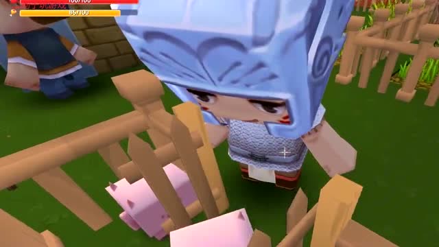 迷你世界二狗子:狗蛋正在给城门加固栏杆,没想到怪物还会飞