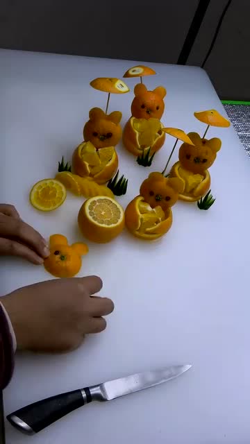 橙子这样更好吃吗,这造型太可爱了