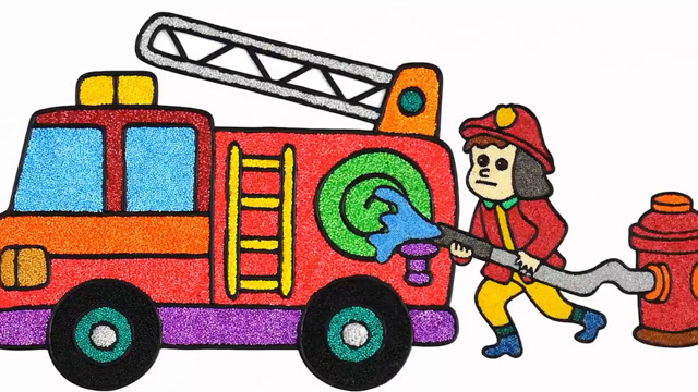 儿童动画雪花彩泥粘土diy手工制作玩具视频教程大全 消防车