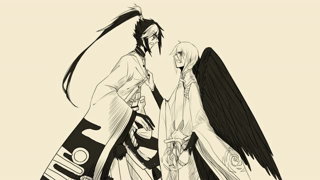 【阴阳师手游手书】眷恋【源博雅x大天狗】