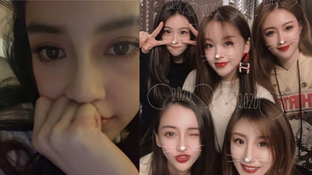 angelababy晒出与闺蜜合照,网红滤镜下全是一个脸型