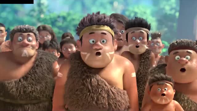 熊出没之原始时代:光头强和熊二被野人奉为神明,接受野人的朝拜