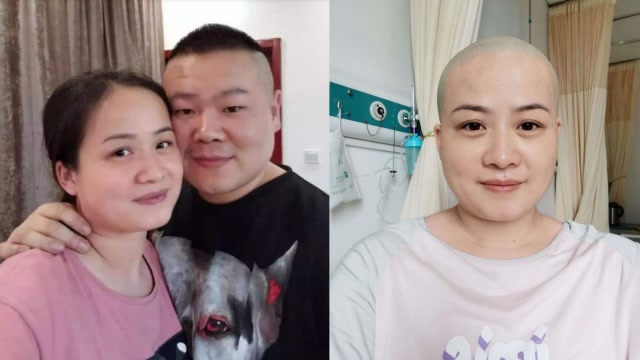岳云鹏老婆生病剃光头发文晒照回应病情岳云鹏留言评论太有心