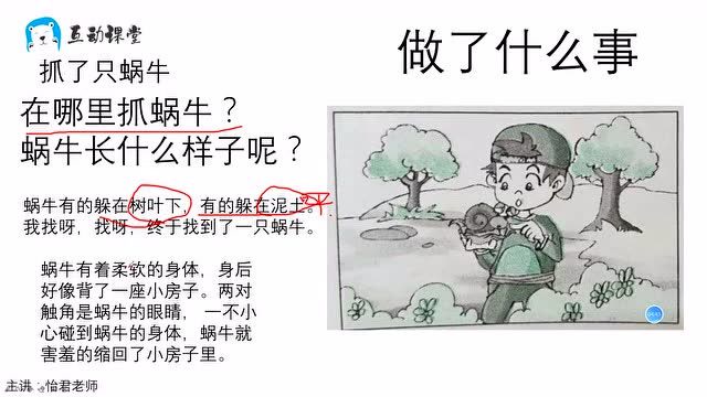 怎么写看图写话小蜗牛