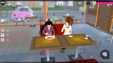 樱花校园模拟器：路上偶遇村花三枝，然后带她一起去餐厅吃饭