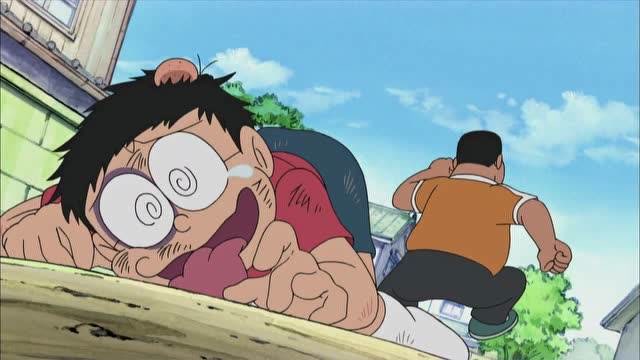 哆啦a梦:筋斗云跑掉了,这下大雄被胖虎揍惨了!