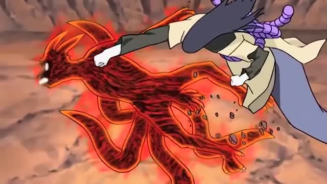 火影:大蛇丸一拳把四尾鸣人打变形,鸣人怒开大招