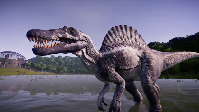 狂暴龙,棘龙,各自的追猎领域~(侏罗纪世界:进化)