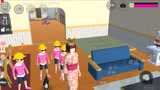 樱花校园模拟器：一堆幼儿园的小孩跑我家来干嘛？小夕赶紧推着猫跑路