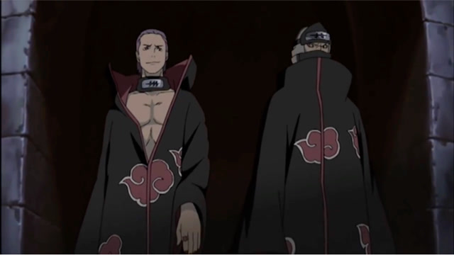 晓组织的不死二人组正式登场,任务:除掉二尾人柱力和地陆