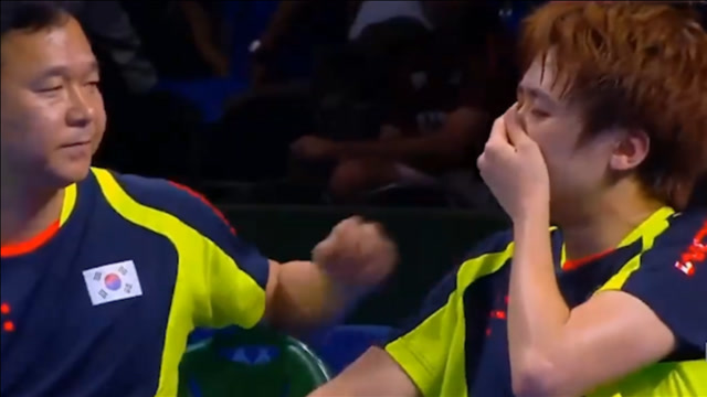 太难了!郑荣植2-0领先马龙遭3-2逆转,赛后痛哭流泪嚎啕大哭