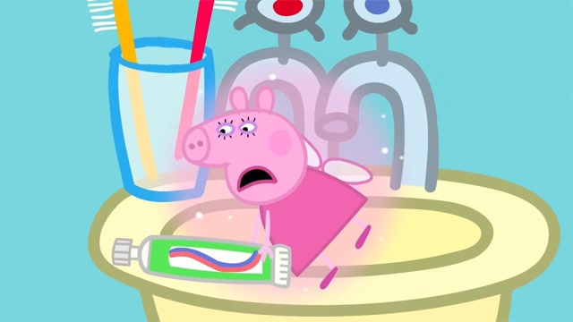 小猪佩奇 牙仙子帮助小猪佩奇刷牙 简笔画