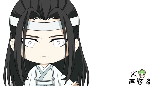 绘画手绘陈情令蓝湛蓝忘机绘制q版魔道祖师独爱蓝湛