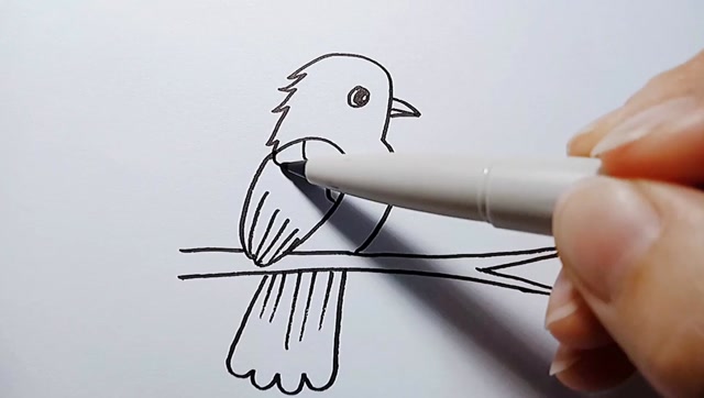 简笔画:用数字25画可爱枝头鸟,喜欢带走