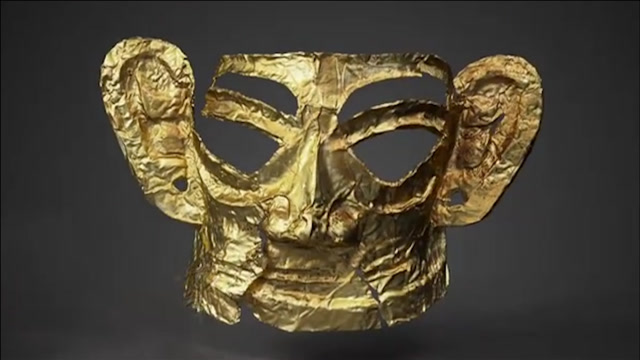 惊艳!三星堆出土金面罩被3d还原