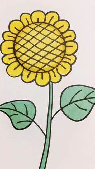 这样画向日葵才好看兴趣才艺简笔画向日葵画画