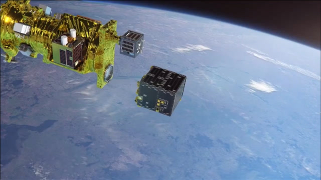 日本的epsilon火箭发射立方体的动画