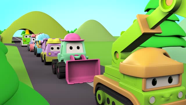 工程救援车米卡  第3集 挖掘机修隧道