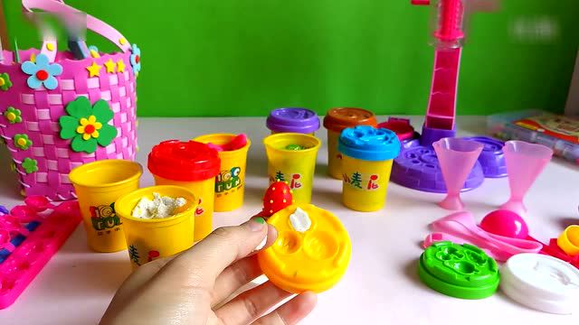 橡皮泥手工制作草莓蛋糕 培乐多彩泥超轻粘土diy创意 玩具妙妙屋