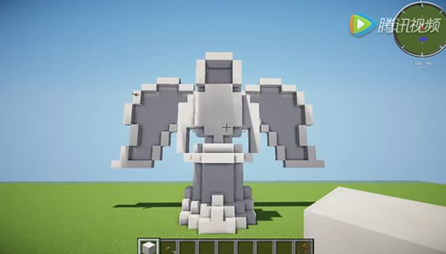 (minecraft我的世界建筑教学)天使雕像-皮蛋