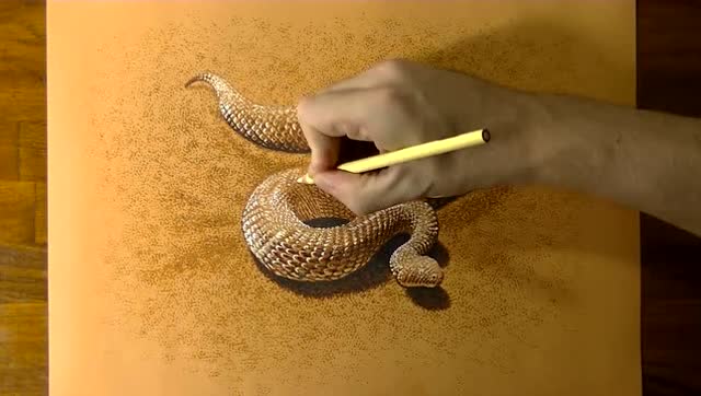 3d绘画一条毒蛇,看着都毛骨悚然像是要咬人,能不能再逼真点