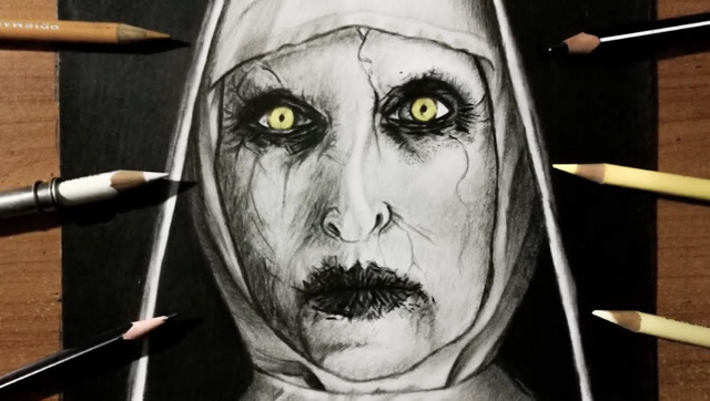 画招魂2里的恶魔valak,这眼神的太恐怖了