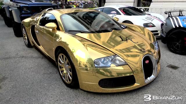 金灿灿的真龙 超炫丽逼格黄金版布加迪威龙