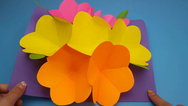 巧手姐姐 手工diy 能打开的贺卡花瓣