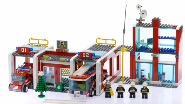 lego乐高积木城市系列7208消防局