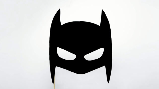 幼儿简易小手工,diy手工自制蝙蝠侠面具玩具给孩子