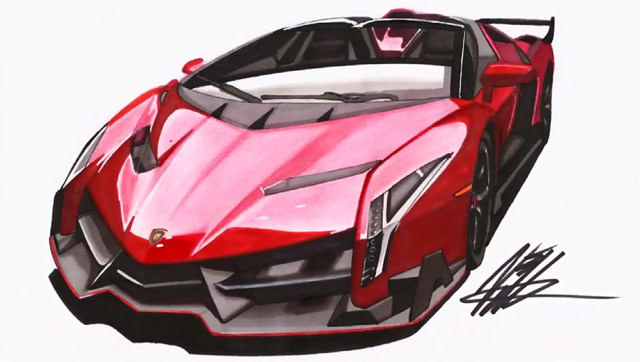 手绘限量款超跑 兰博基尼veneno敞篷版